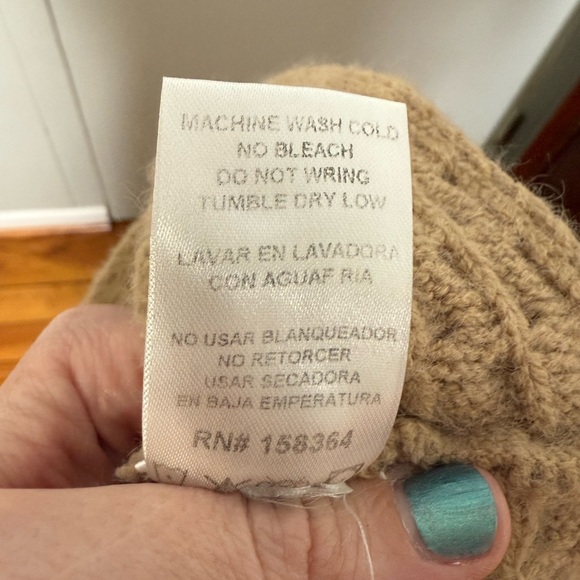 AKIRA Off Shoulder Crop Sweater with Fringe Sleeves - Picture 5 of 6